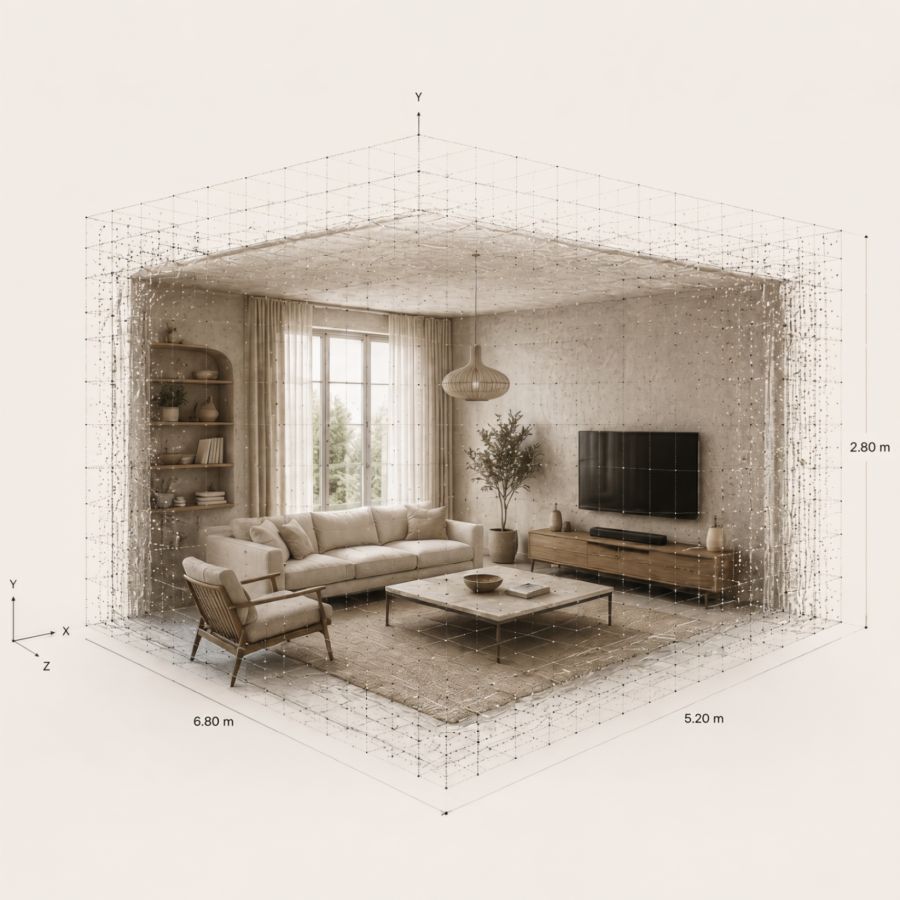 Stanza semantica 3D di Roomr